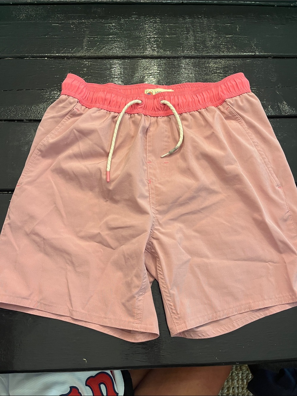 Men's Lightweight Pink Elastic-Waist Swim shorts